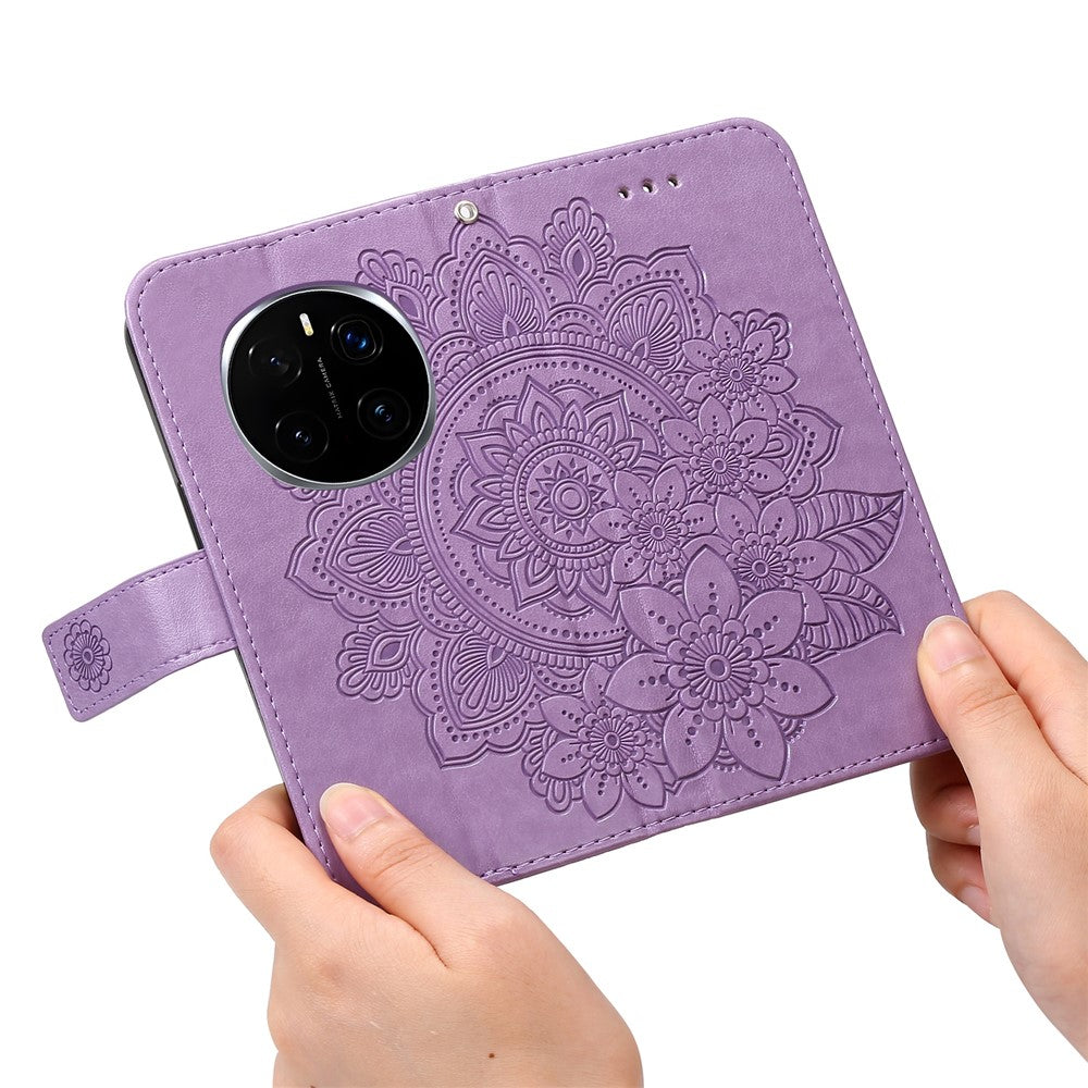For Honor Magic7 Pro 5G Case Floral Pattern PU Leather Wallet Stand Phone Cover