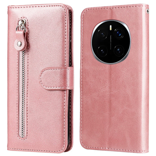 Honor Magic7 Pro 5G Handyhülle – mit Reißverschluss, Brieftasche aus Kalbsleder, PU-Leder