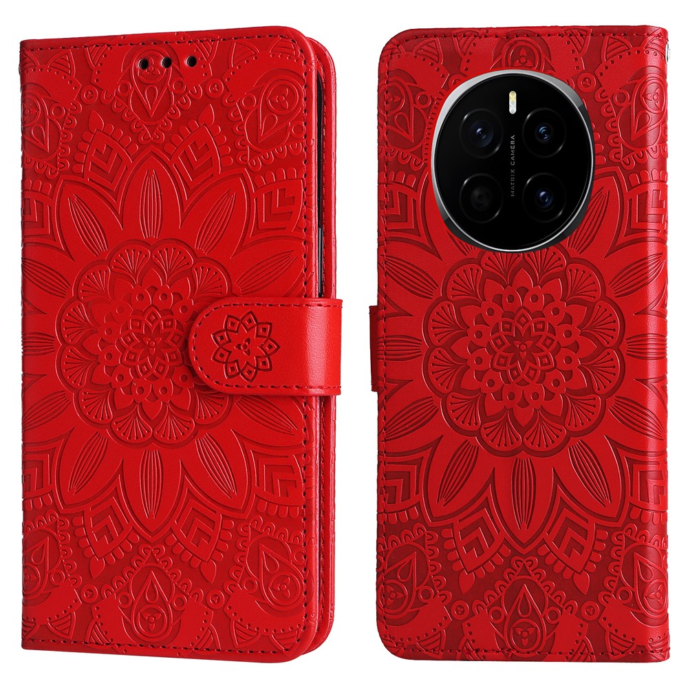For Honor Magic7 5G Case Sunflower Imprint Leather Wallet Phone Cover
