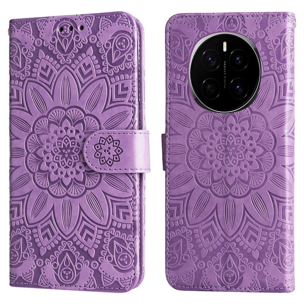 For Honor Magic7 5G Case Sunflower Imprint Leather Wallet Phone Cover