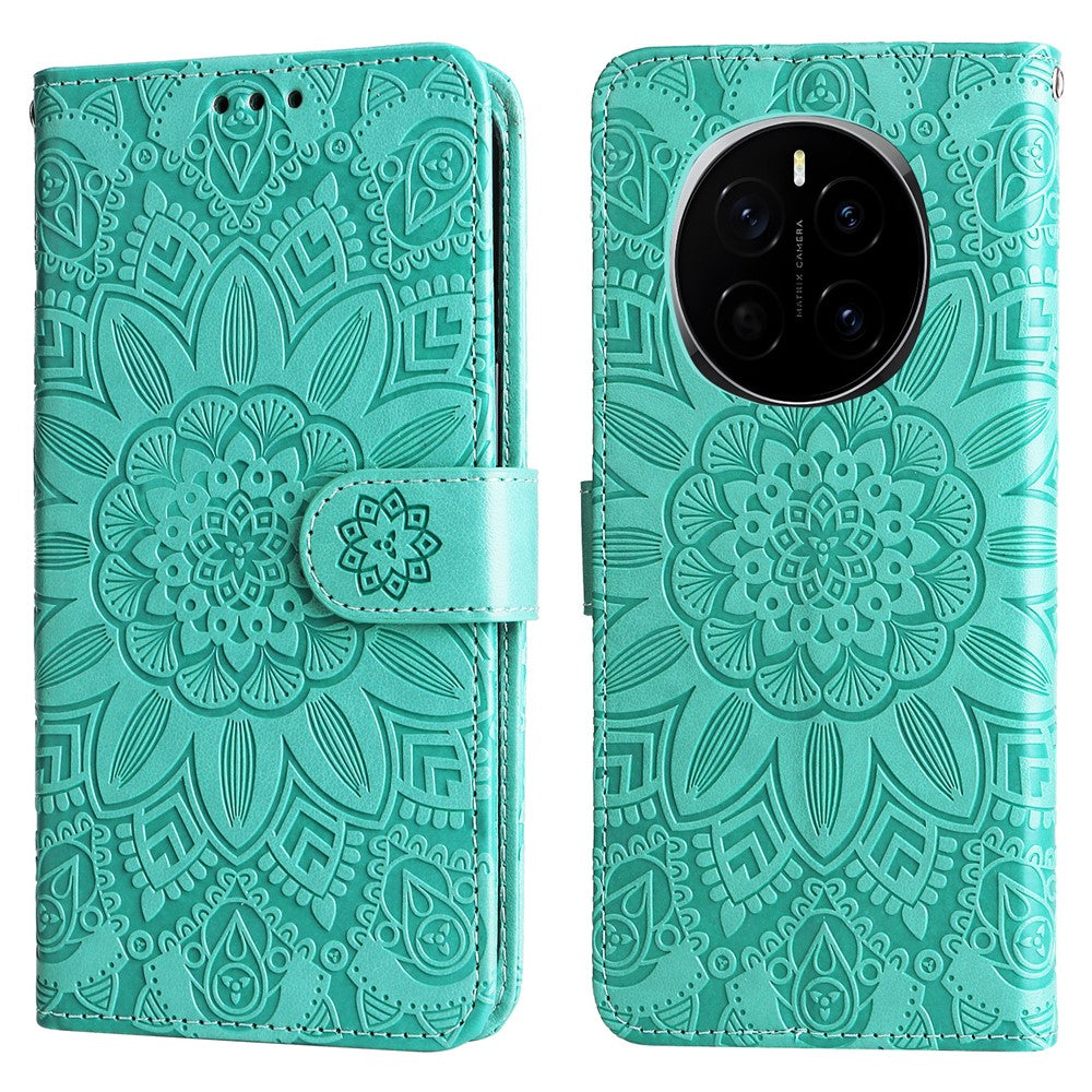 For Honor Magic7 5G Case Sunflower Imprint Leather Wallet Phone Cover