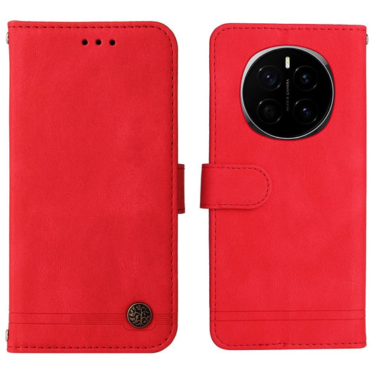 Honor Magic7 5G Handyhülle – Leder-Geldbörsen-Hüllen, hautfreundlich-, Ständer mit Riemen
