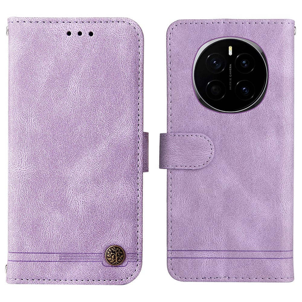 For Honor Magic7 5G Leather Wallet Cases Skin Touch Phone Cover Stand with Strap
