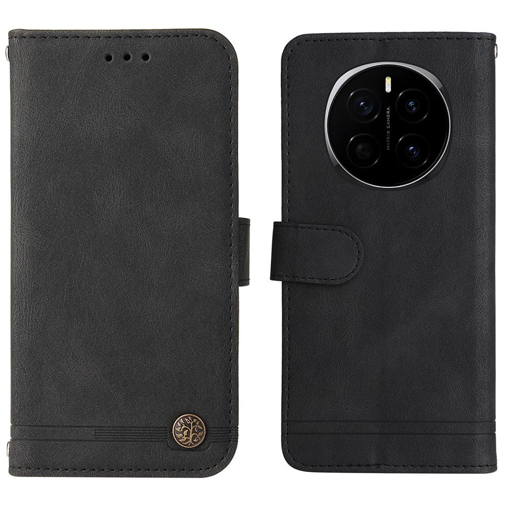 For Honor Magic7 5G Leather Wallet Cases Skin Touch Phone Cover Stand with Strap