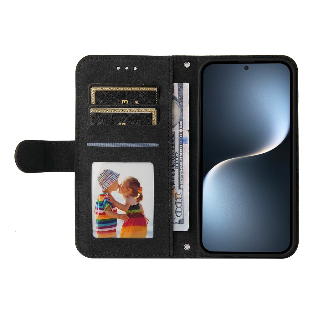 For Honor Magic7 5G Leather Wallet Cases Skin Touch Phone Cover Stand with Strap