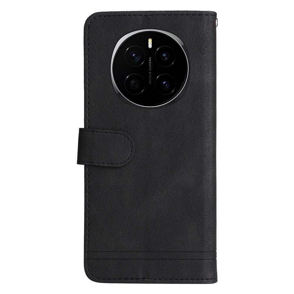 For Honor Magic7 5G Leather Wallet Cases Skin Touch Phone Cover Stand with Strap