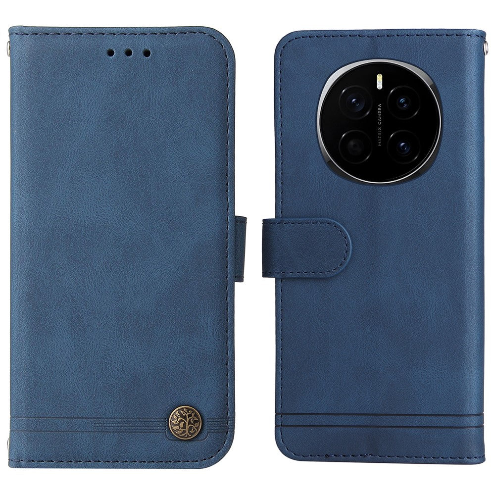 For Honor Magic7 5G Leather Wallet Cases Skin Touch Phone Cover Stand with Strap