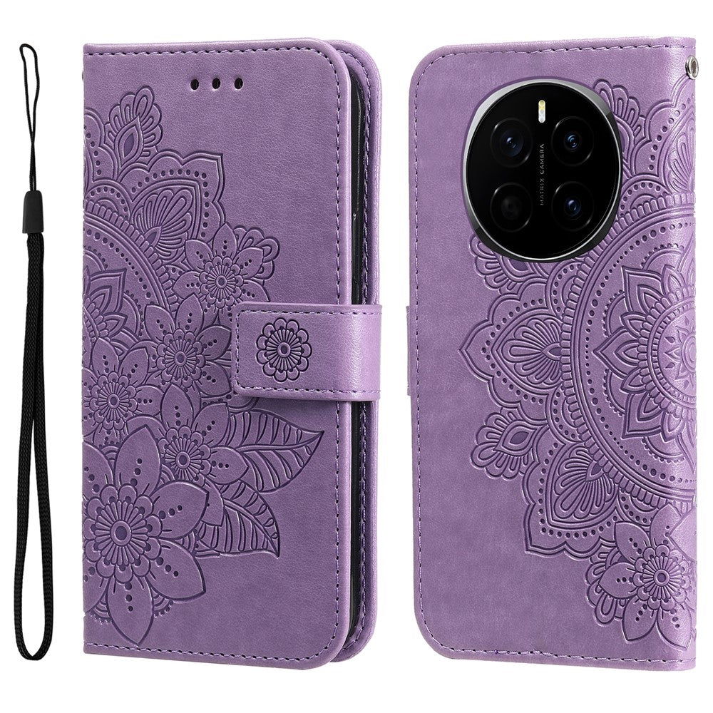 For Honor Magic7 5G Case Floral Pattern PU Leather Wallet Stand Phone Cover