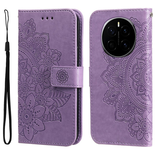 Honor Magic7 5G Handyhülle – mit Blumenmuster, PU-Leder, Brieftaschenständer