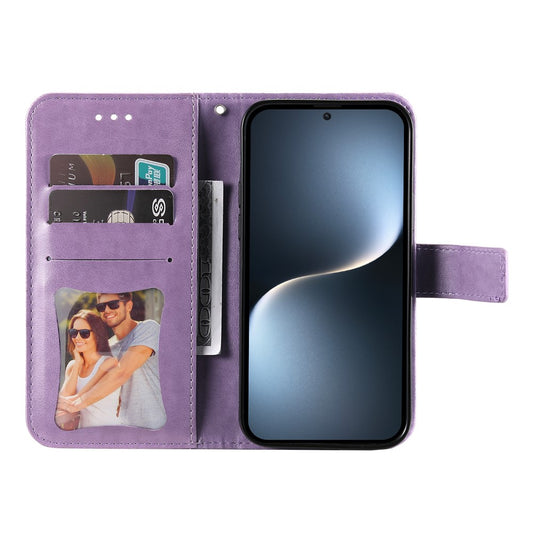 Honor Magic7 5G Handyhülle – mit Blumenmuster, PU-Leder, Brieftaschenständer