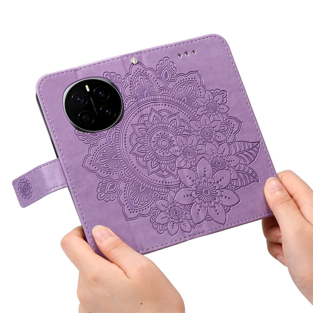 For Honor Magic7 5G Case Floral Pattern PU Leather Wallet Stand Phone Cover
