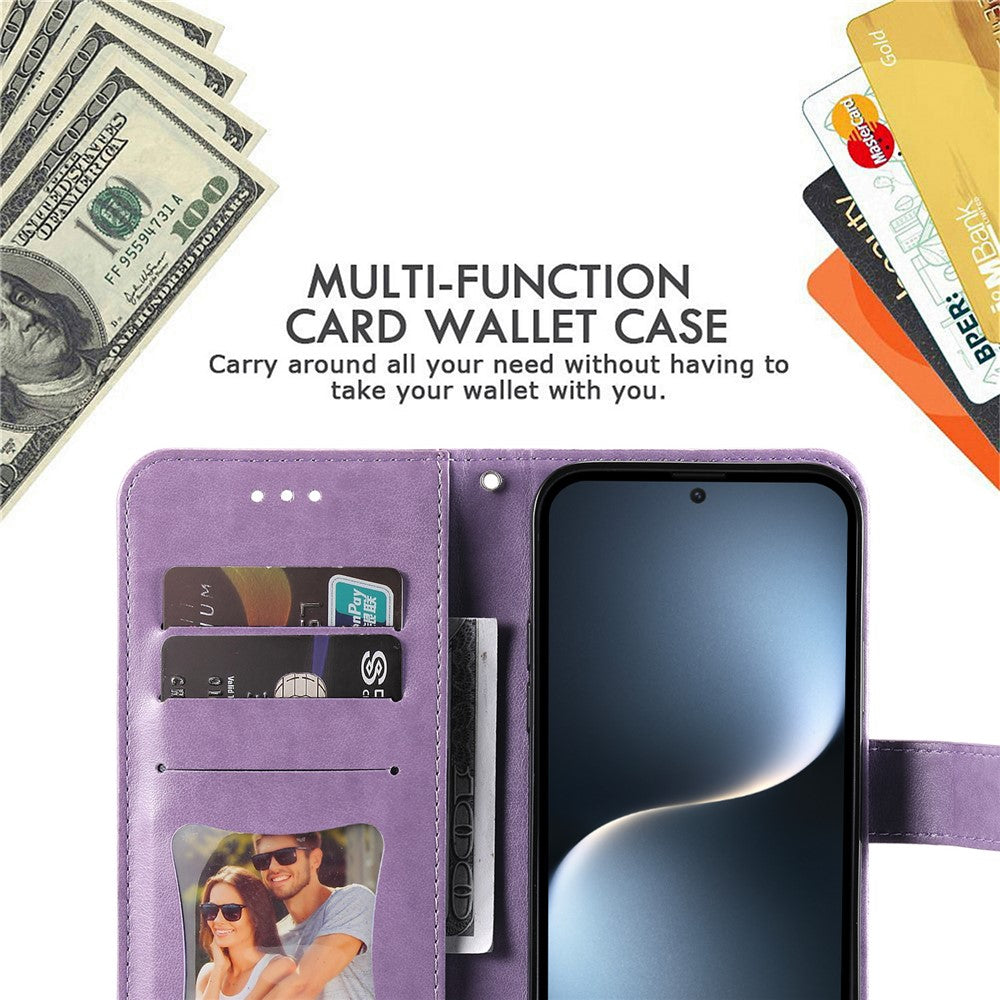 For Honor Magic7 5G Case Floral Pattern PU Leather Wallet Stand Phone Cover