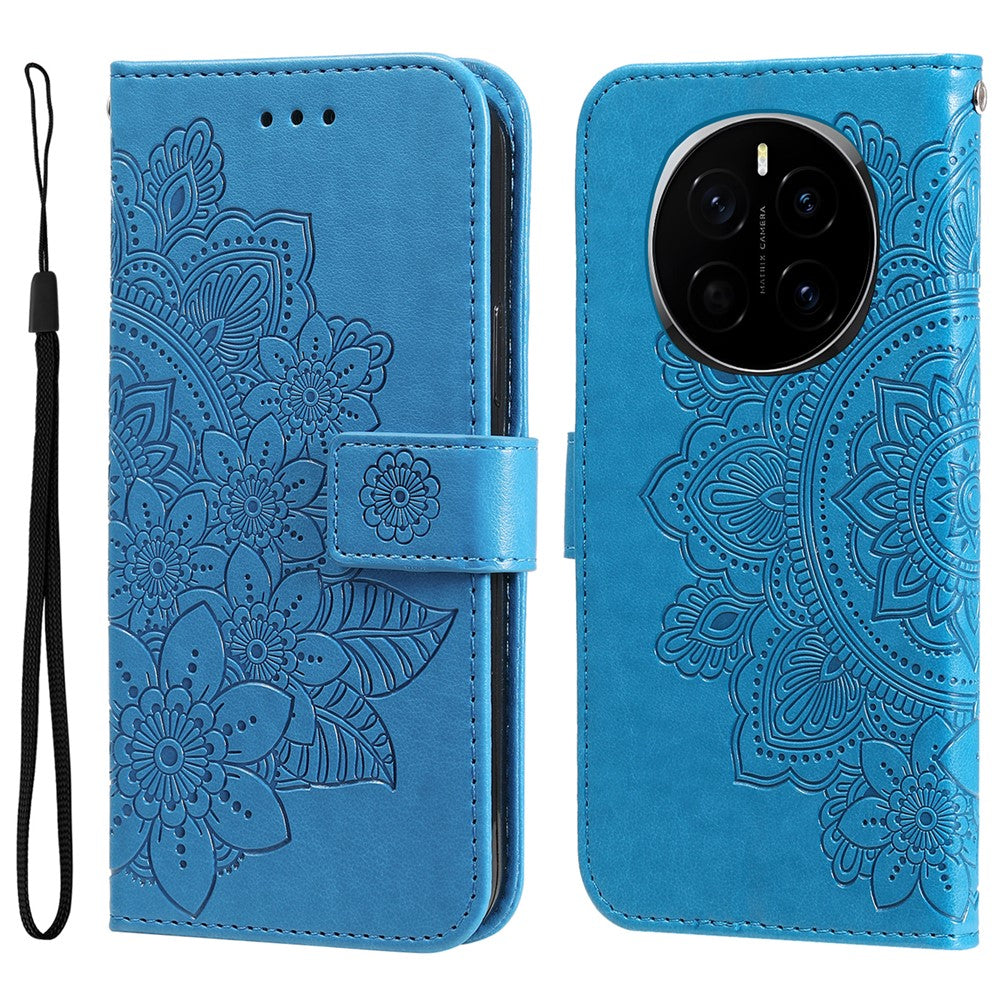 For Honor Magic7 5G Case Floral Pattern PU Leather Wallet Stand Phone Cover