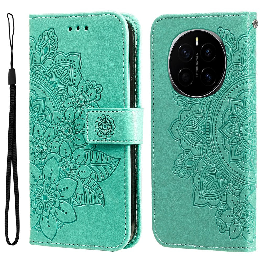 For Honor Magic7 5G Case Floral Pattern PU Leather Wallet Stand Phone Cover