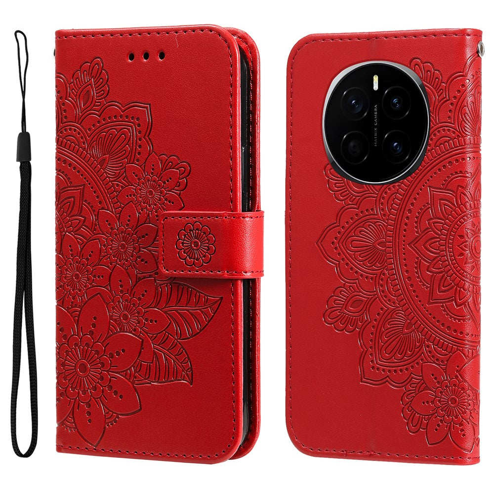 For Honor Magic7 5G Case Floral Pattern PU Leather Wallet Stand Phone Cover