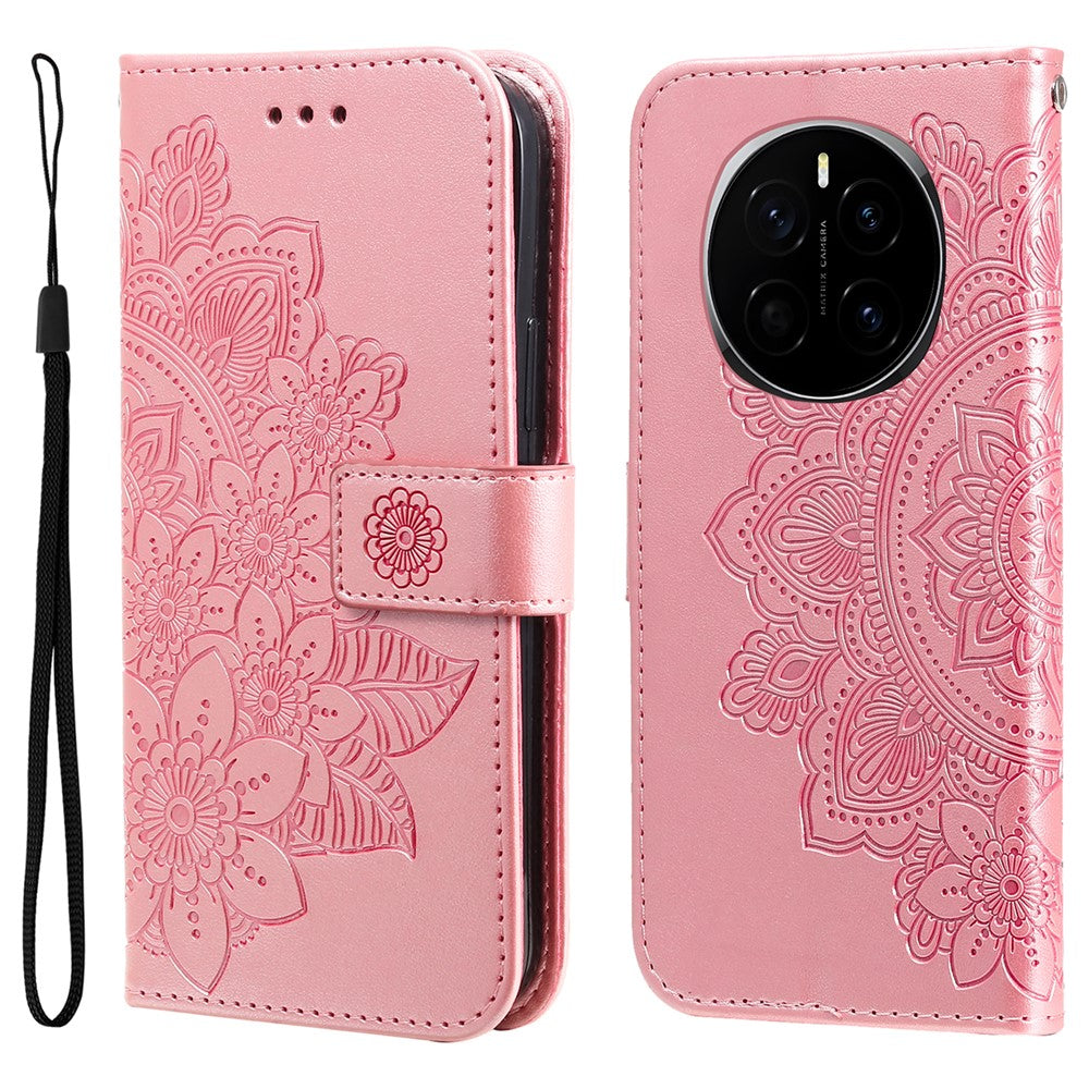 For Honor Magic7 5G Case Floral Pattern PU Leather Wallet Stand Phone Cover