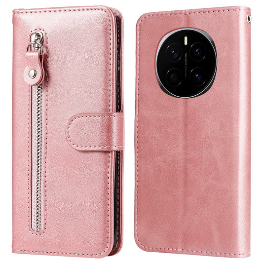Honor Magic7 5G Handyhülle – mit Reißverschluss, Brieftasche aus Kalbsleder, PU-Leder