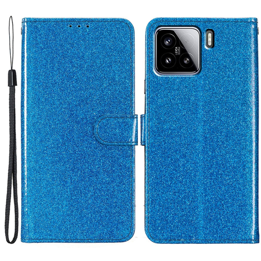 For Xiaomi 15 Pro Wallet Case Glitter Anti-Scratch Leather Phone Cover Stand