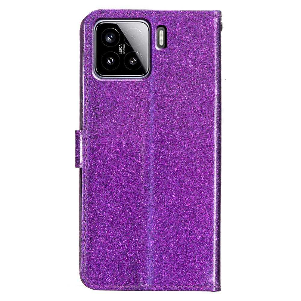 For Xiaomi 15 Pro Wallet Case Glitter Anti-Scratch Leather Phone Cover Stand