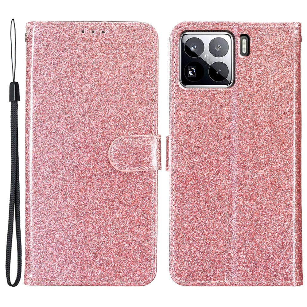 For Xiaomi 15 Wallet Case Glitter Anti-Scratch Leather Phone Cover Stand