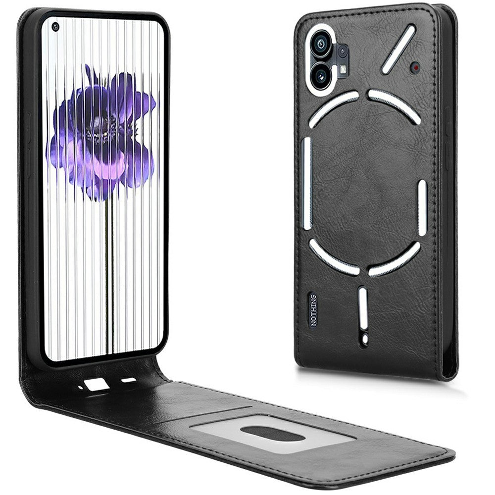 Nothing Phone (1) 5G Wallet-Handyhülle – Magnetische & vertikale Klapphülle, aus Leder, mit Kartenfach
