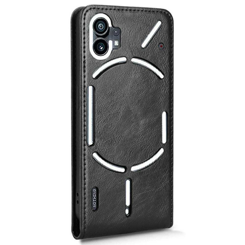 Nothing Phone (1) 5G Wallet-Handyhülle – Magnetische & vertikale Klapphülle, aus Leder, mit Kartenfach