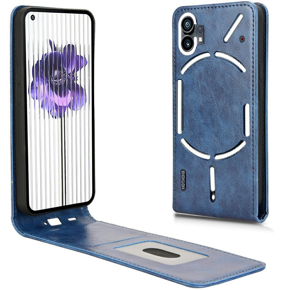 Nothing Phone (1) 5G Wallet-Handyhülle – Magnetische & vertikale Klapphülle, aus Leder, mit Kartenfach