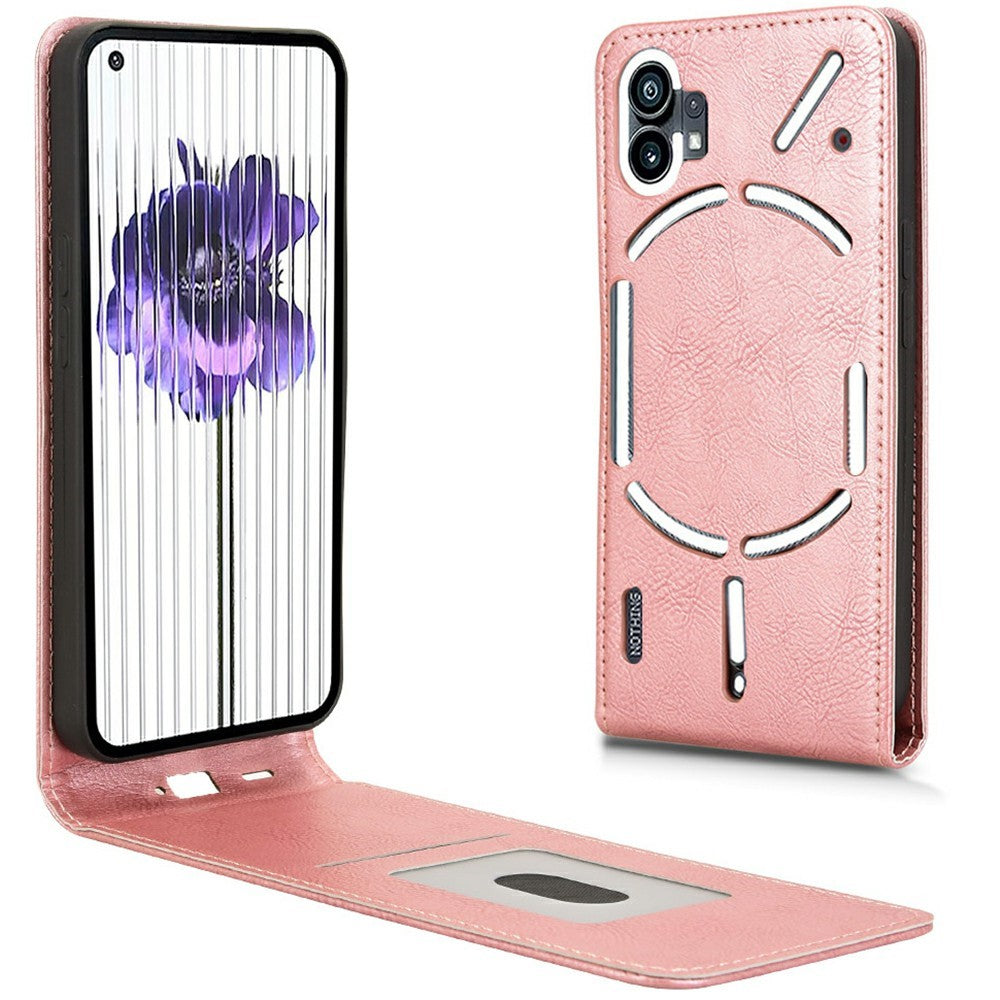 Nothing Phone (1) 5G Wallet-Handyhülle – Magnetische & vertikale Klapphülle, aus Leder, mit Kartenfach