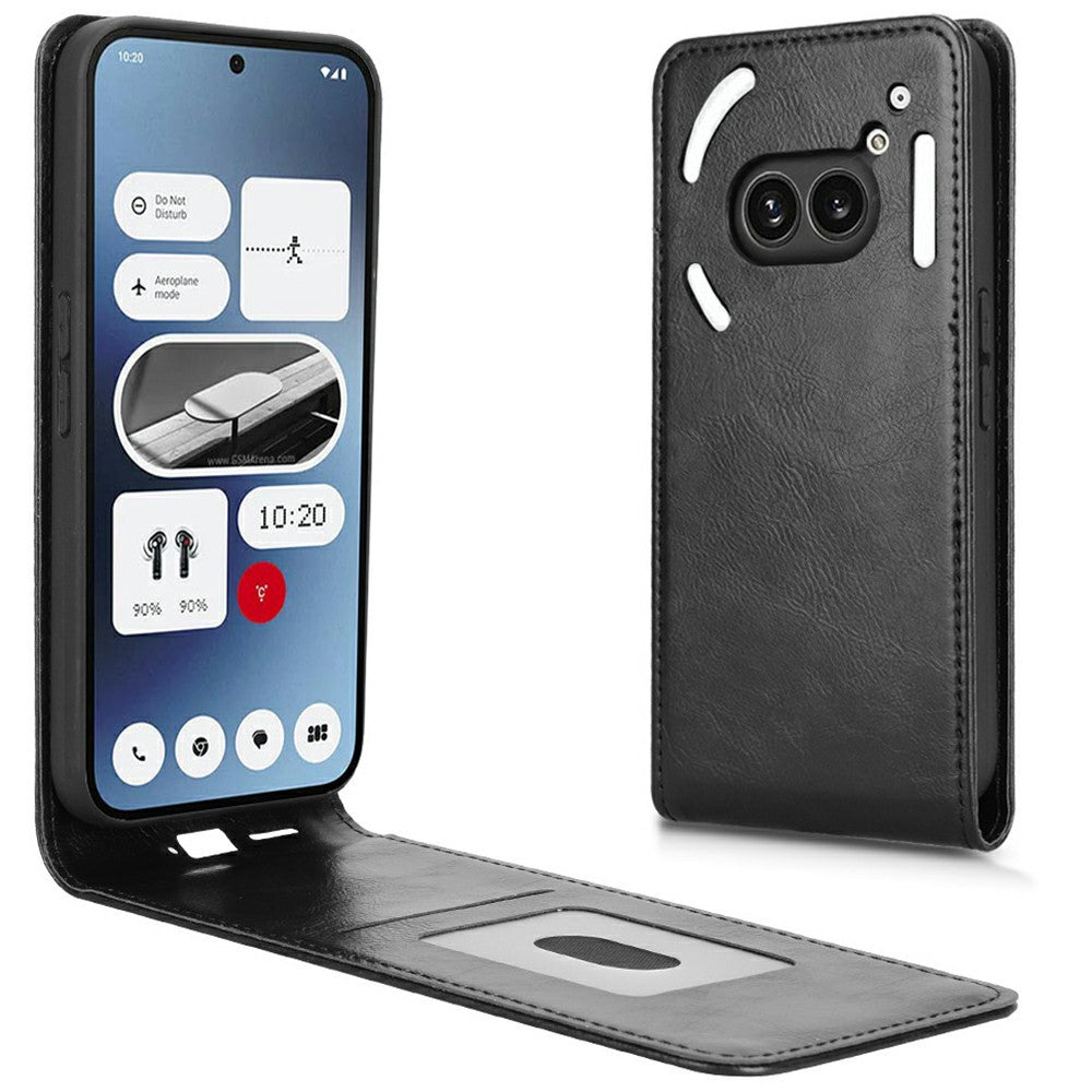 Nothing Phone (2a) Wallet-Handyhülle – Magnetische & vertikale Klapphülle, aus Leder, mit Kartenfach