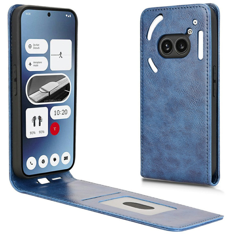 Nothing Phone (2a) Wallet-Handyhülle – Magnetische & vertikale Klapphülle, aus Leder, mit Kartenfach