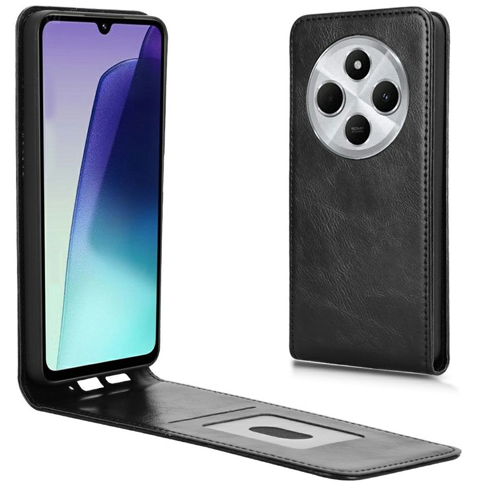 For Xiaomi Redmi 14C 4G / 14R 5G Case with Card Slot  Magnetic Vertical Flip Leather Phone Cover