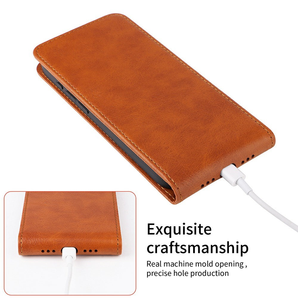 For Xiaomi Redmi 14C 4G / 14R 5G Case with Card Slot  Magnetic Vertical Flip Leather Phone Cover