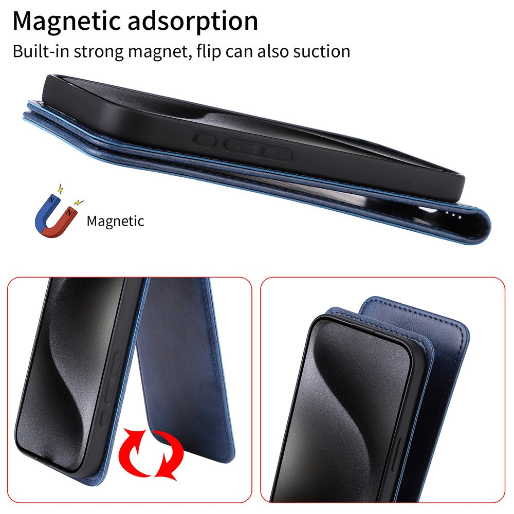 For Xiaomi Poco X6 Pro 5G  /  Redmi K70E 5G Case with Card Slot Magnetic Vertical Flip Leather Phone Cover