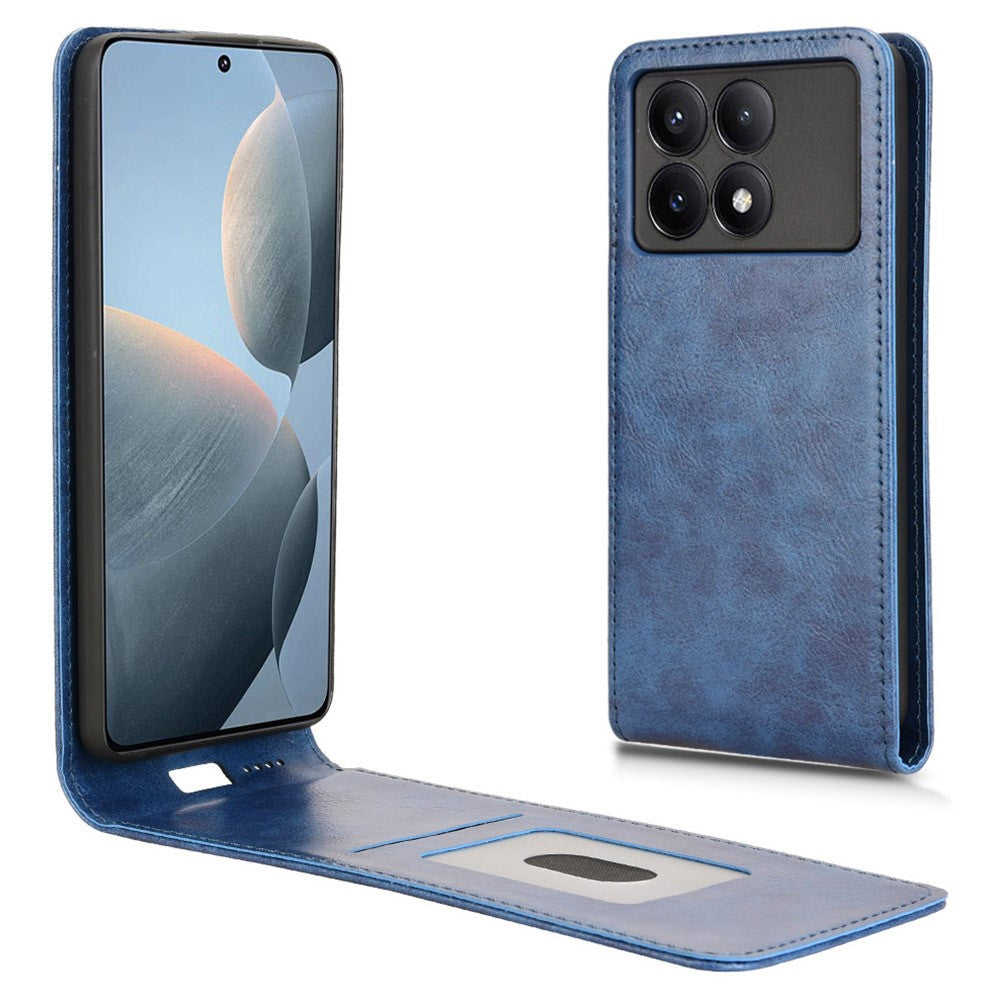 For Xiaomi Poco X6 Pro 5G  /  Redmi K70E 5G Case with Card Slot Magnetic Vertical Flip Leather Phone Cover