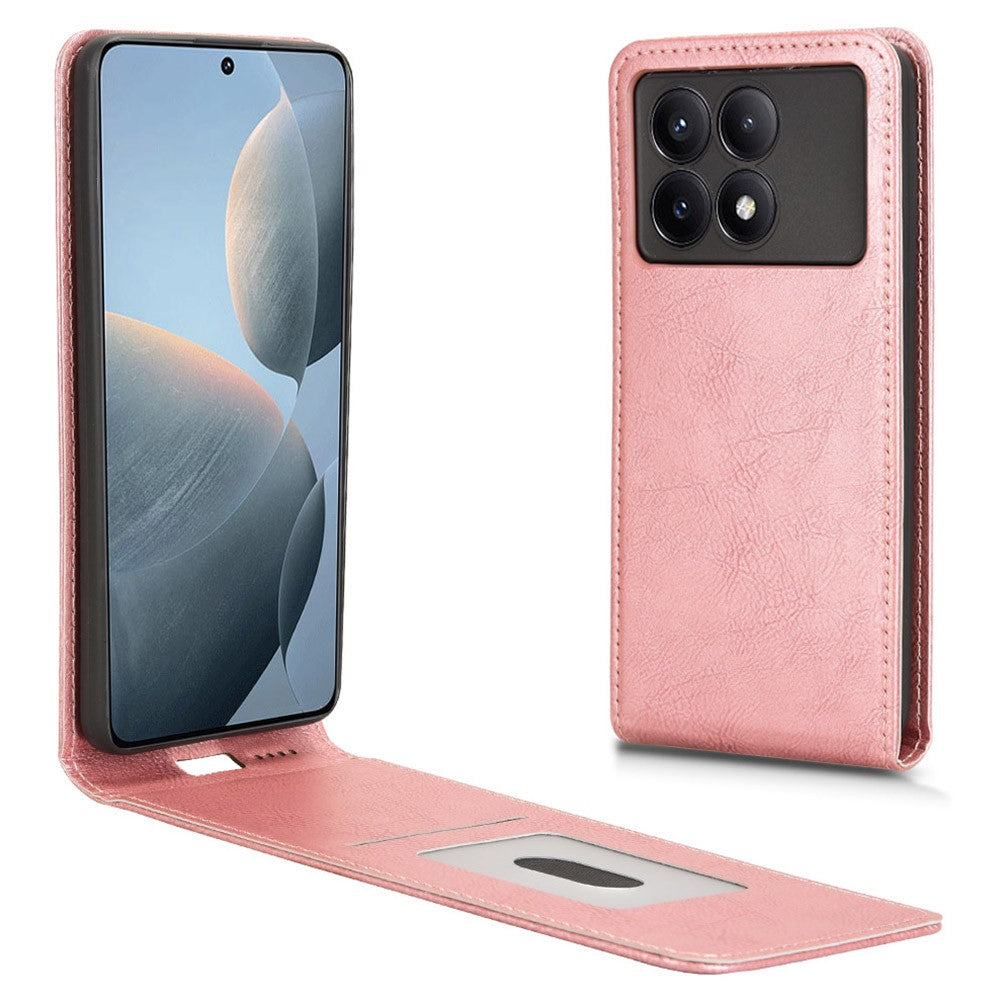 For Xiaomi Poco X6 Pro 5G  /  Redmi K70E 5G Case with Card Slot Magnetic Vertical Flip Leather Phone Cover