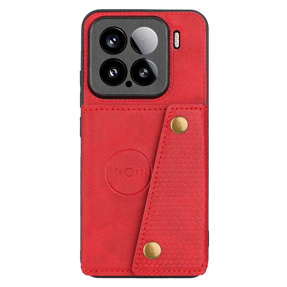 For Xiaomi 15 Case with Card Slots Kickstand Leather + TPU Phone Cover