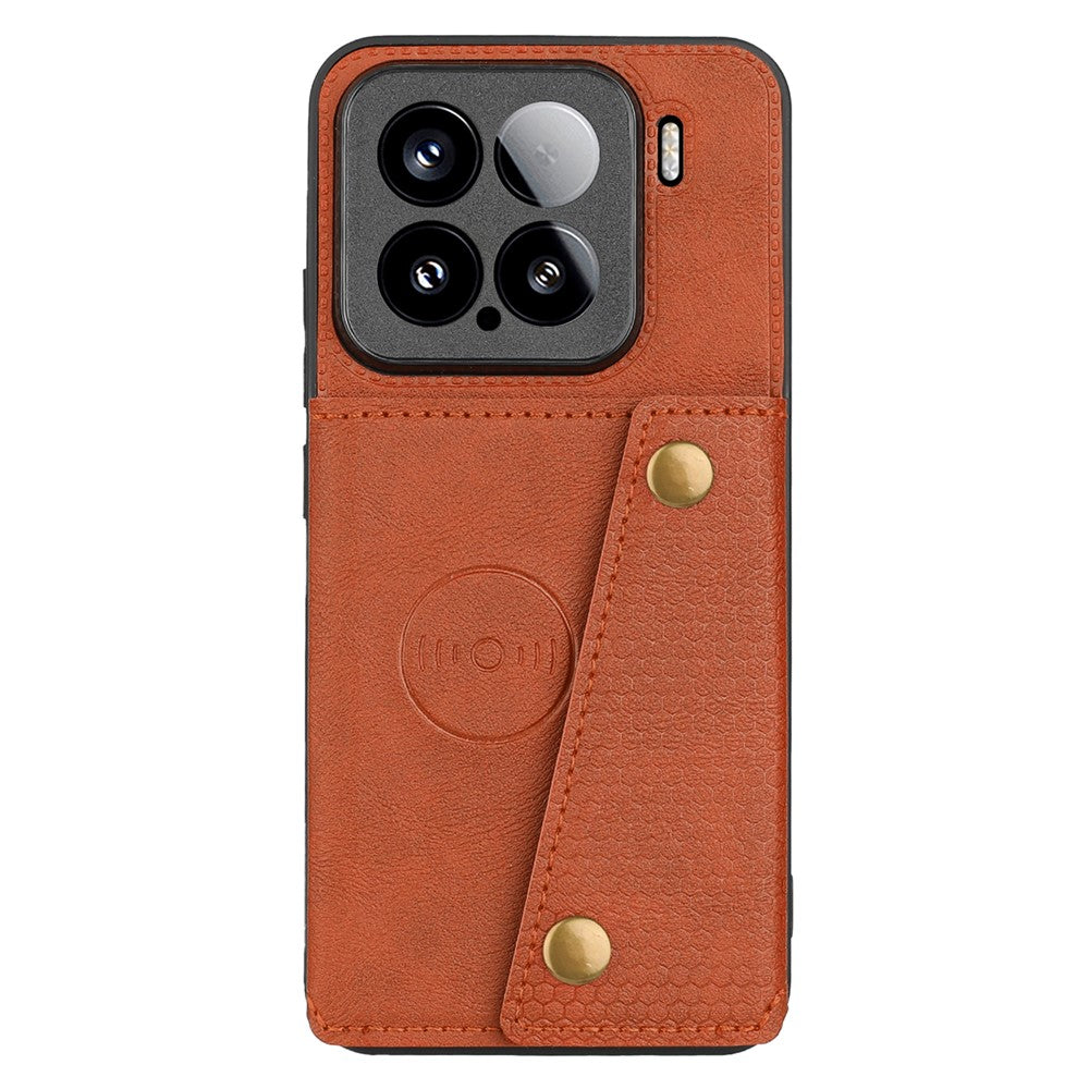 For Xiaomi 15 Case with Card Slots Kickstand Leather + TPU Phone Cover