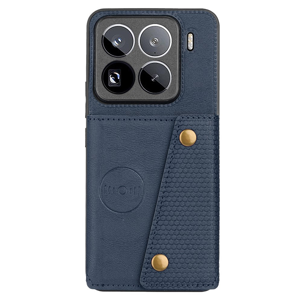 For Xiaomi 15 Pro Case with Card Slots Kickstand Leather + TPU Phone Cover