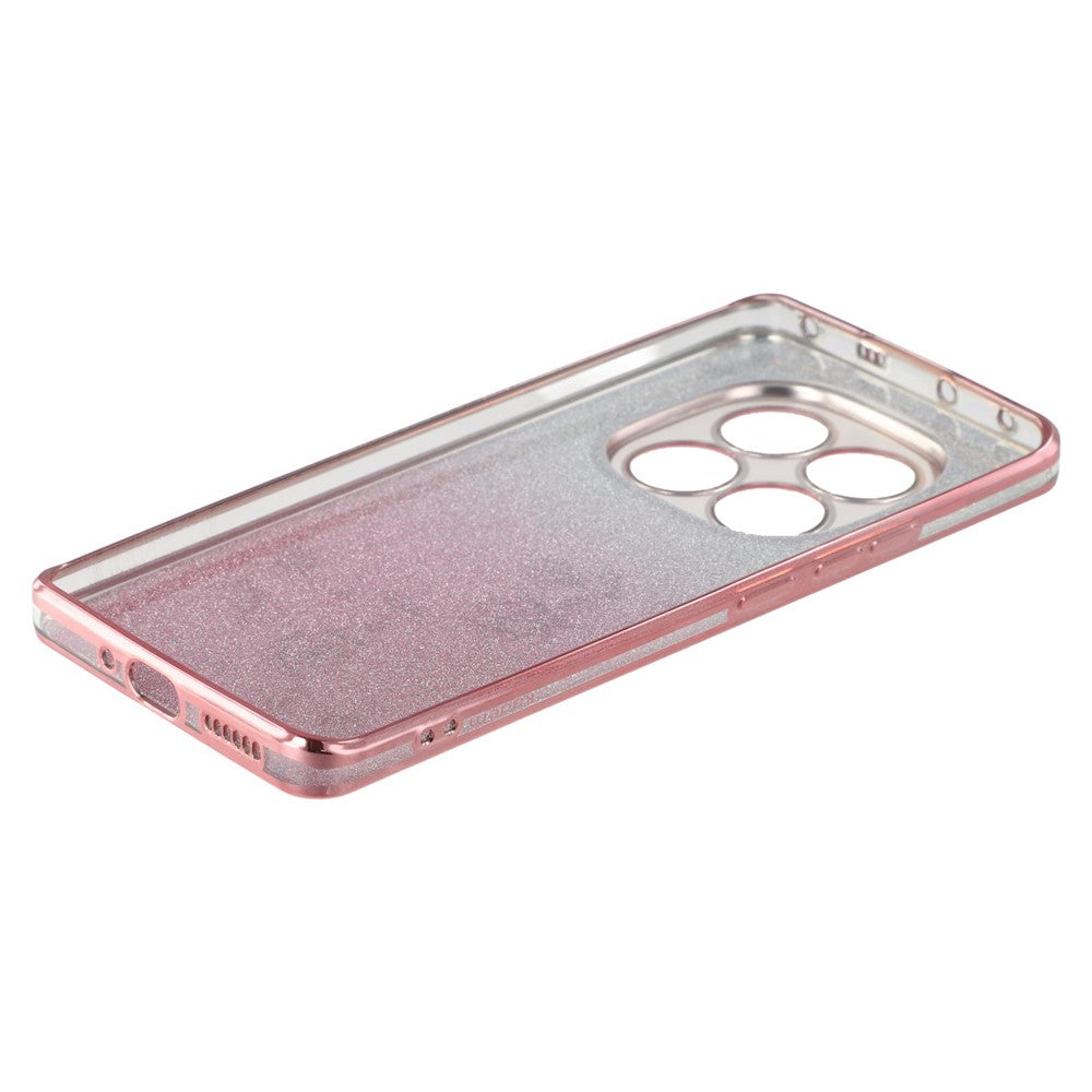 KADEM For Xiaomi Redmi Note 14 Pro 5G / Poco X7 5G Case Ring Kickstand TPU Flowers Phone Cover Gradient Glitter