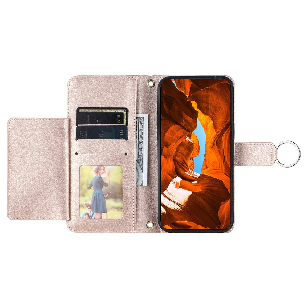 For Xiaomi Redmi Note 14 5G Crossbody Leather Case Ring Buckle Wallet Stand Rhombus Mobile Cover
