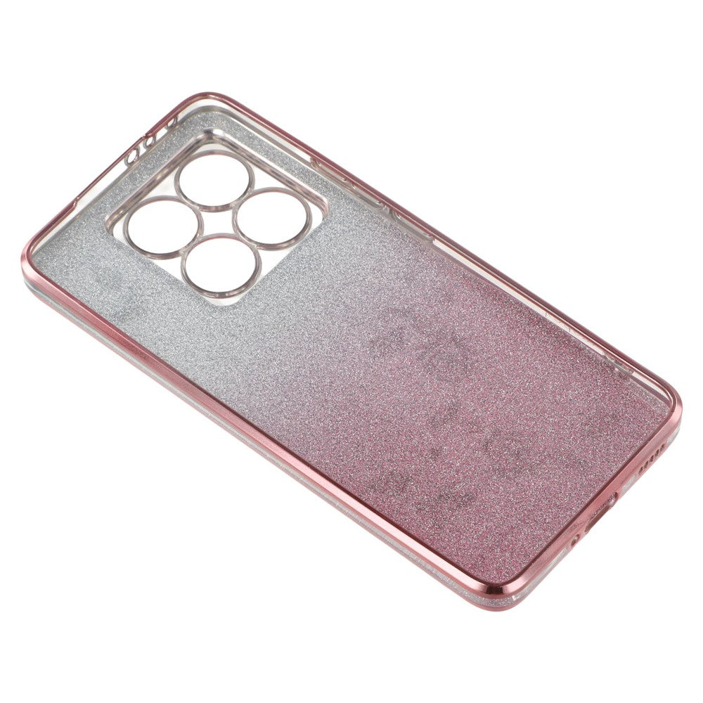 KADEM For Xiaomi 14T Case Ring Kickstand TPU Flowers Phone Cover Gradient Glitter