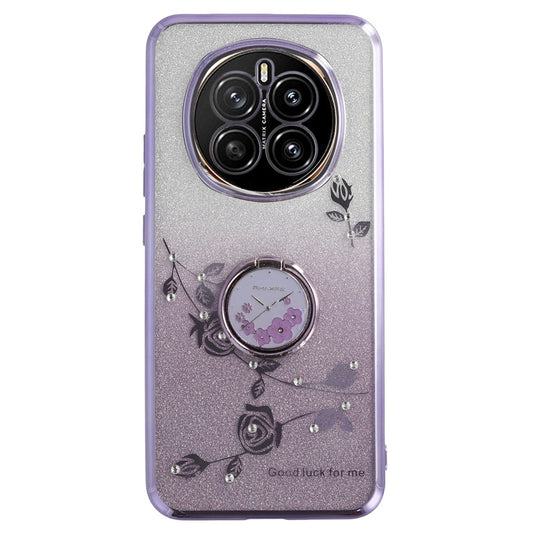 Honor Magic7 5G Handyhülle – KADEM Ring Ständer TPU Blumen Farbverlauf Glitzer