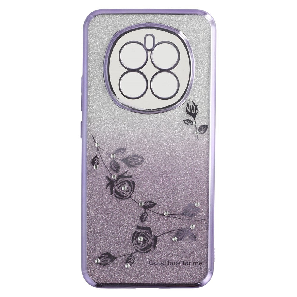 KADEM For Honor Magic7 5G Case Ring Kickstand TPU Flowers Phone Cover Gradient Glitter