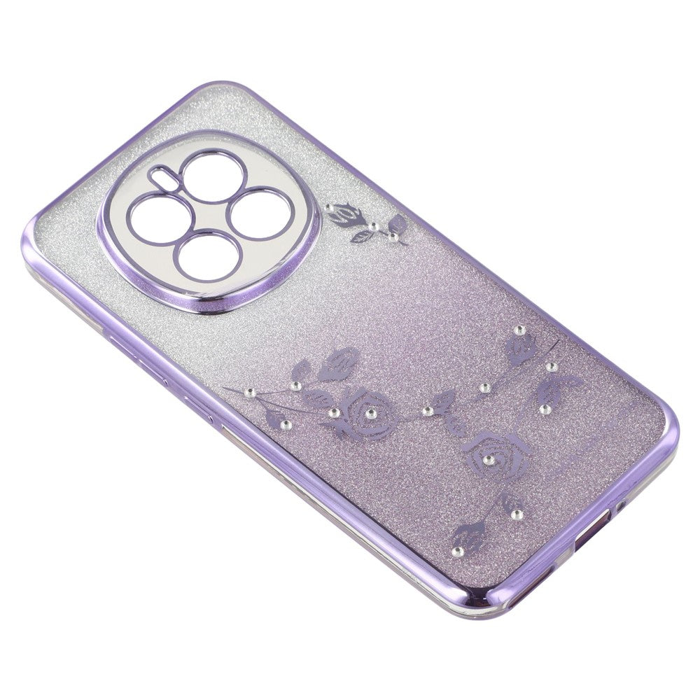 KADEM For Honor Magic7 5G Case Ring Kickstand TPU Flowers Phone Cover Gradient Glitter