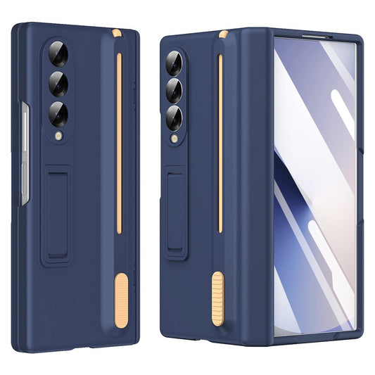 Galaxy Z Fold5 5G – Handyhülle aus Glas und Kunststoff, mit Ständer, mit Displayschutz, mit Stifthalter
