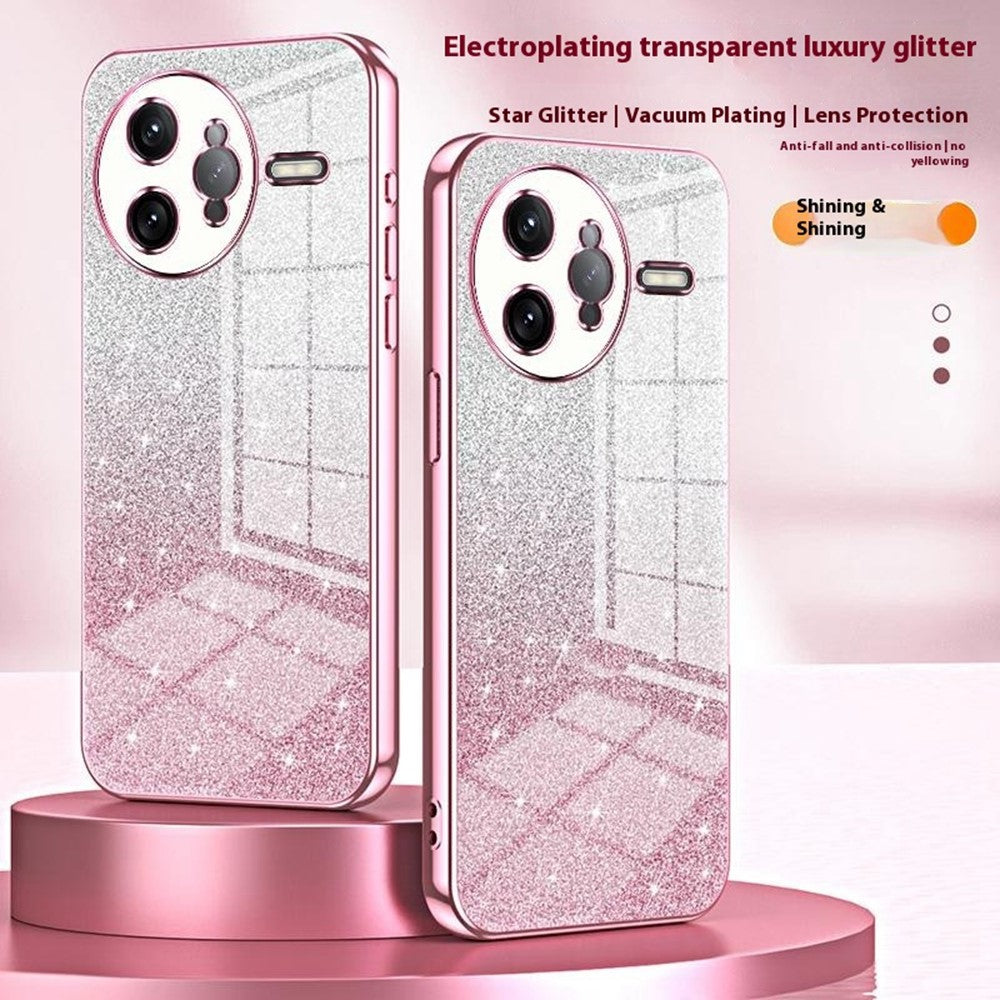 For Xiaomi Poco F7 Ultra 5G / Redmi K80 Pro 5G Case Electroplating Gradient Glitter TPU Phone Cover