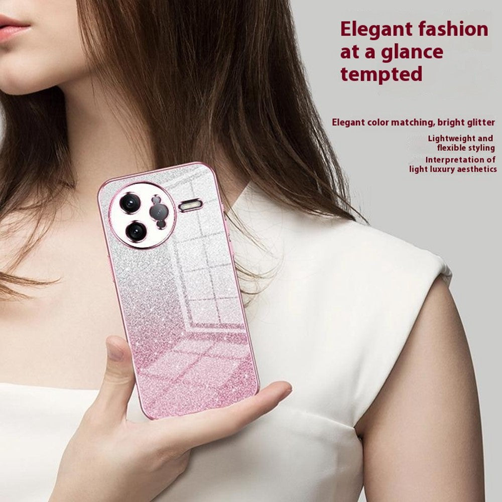 For Xiaomi Poco F7 Ultra 5G / Redmi K80 Pro 5G Case Electroplating Gradient Glitter TPU Phone Cover