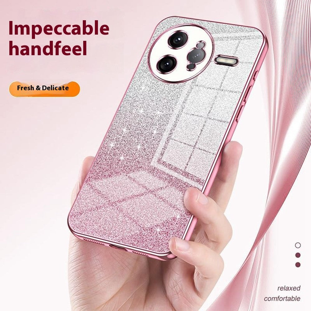 For Xiaomi Poco F7 Ultra 5G / Redmi K80 Pro 5G Case Electroplating Gradient Glitter TPU Phone Cover