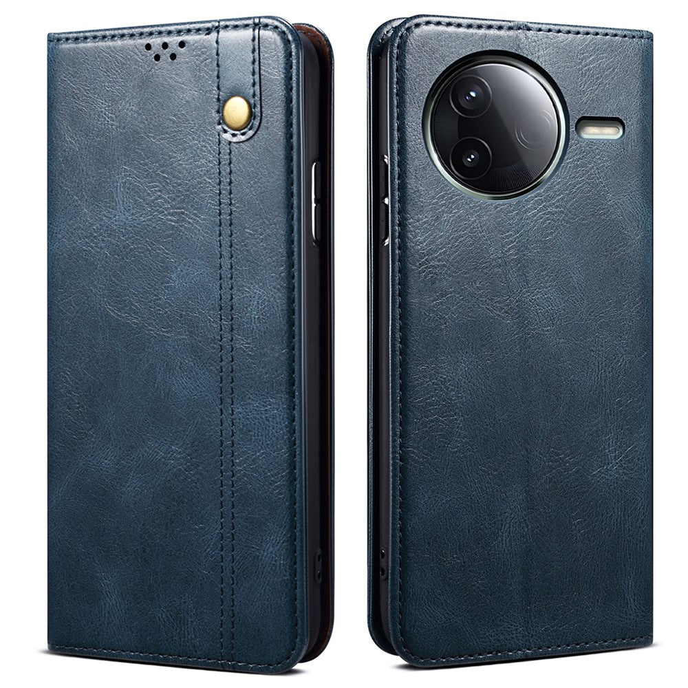 For Xiaomi Poco F7 Ultra 5G / Redmi K80 Pro 5G Case Crazy Horse Texture Waxy Leather Wallet Stand Phone Cover