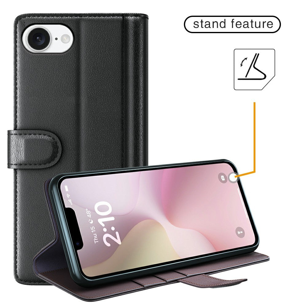 iPhone 16e Echtleder Hülle mit Kartenfach